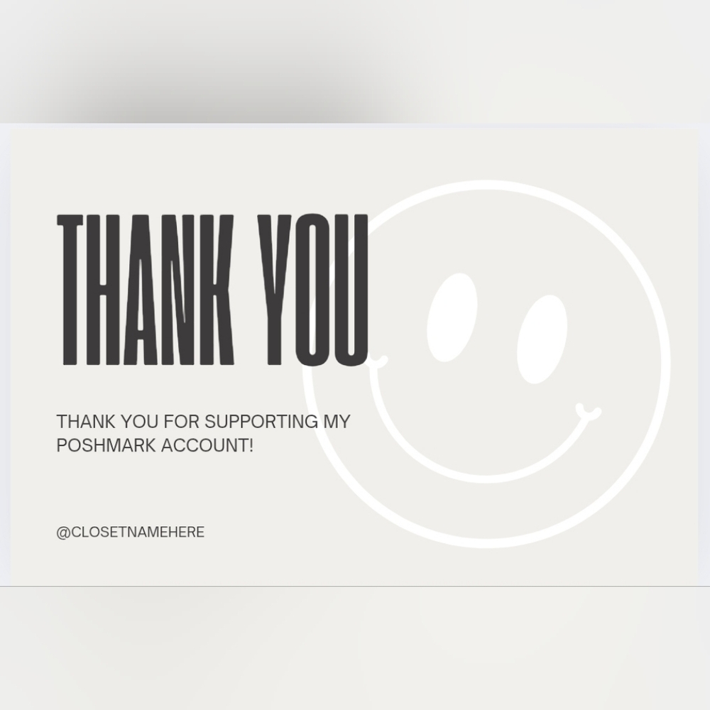 50 Custom 4x6 Smiely Face Thank You Notes Labels
